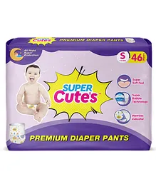 Super Cute Extra Absorbent Pant Style Diapers Small - 46 Pieces