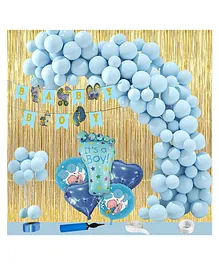 Shopperskart Baby Shower Party Decorations Combo Blue- Pack of 110