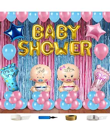 Shopperskart Baby Shower Combo/Kit Pink Blue - Pack Of 76