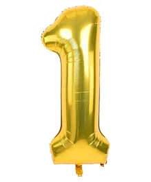Shopperskar Number 1 Shaped Foil Balloon - Gold