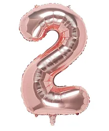 Shopperskart 2nd Birthday Foil Balloon - Rose Gold