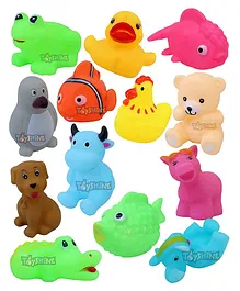 Toyshine Squeezable Bath Toys Pack of 12 - Multicolour