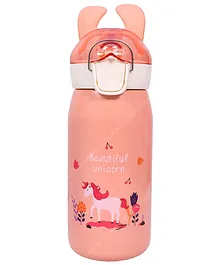 Toyshine Reusable Double Walled Steel Flask Insulated Water Bottle Pink - 530 ml