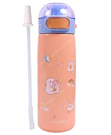 Toyshine Reusable Double Walled Steel Flask Insulated Water Bottle Peach - 410 ml