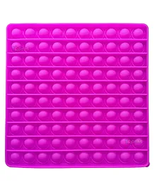 Toyshine 100 Bubbles Square Shaped Pop Bubble Stress Relieving Silicone Pop It Fidget Toy - Purple