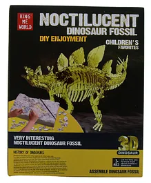 EZ Life 3D Noctilucent Dinosaur Fossil Excavation Stegosaurus Skeleton Toy Kit  - Multicolor