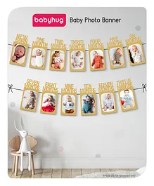 Babyhug 1st Year Photo Banner - Golden 