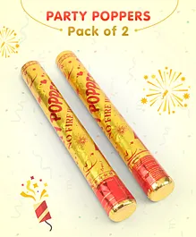 Party Poppers Red - Pack of 2 