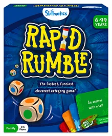Skillmatics Board Game Rapid Rumble Super Fun Family Game Educational Travel Friendly and Clever Category Game - Dark Blue