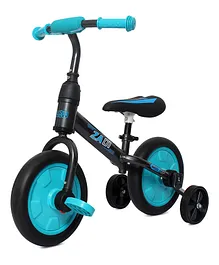 EHomeKart 4 in 1 Plug And Play Height Adjustable Bike With Training Wheels - Blue