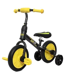 EHomeKart 4 in 1 Plug And Play Height Adjustable Bike With Training Wheels - Yellow