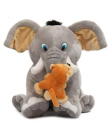 Babyjoys Elephant Soft Toy Grey - Height 25 cm