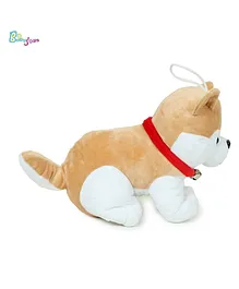 Babyjoys Huskey Puppy Clip On Soft Toy Brown White - Length 25 cm  