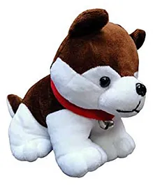 Babyjoys Cute Huskey Dog Soft Toy 25 cm Dark Brown