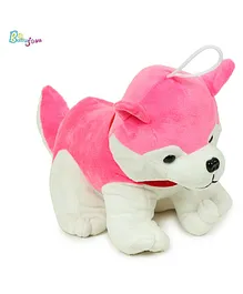 Babyjoys Huskey Puppy Soft Toy Pink - Length 25 cm