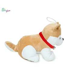 Babyjoys Huskey Dog Soft Toy Brown - Length 45 cm 
