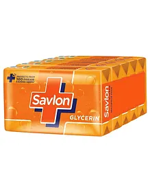 Savlon Moisturizing Glycerin Soap Bar Pack of 5 - 125 gm Each