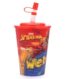 Marvel Spiderman Tumbler With Straw Blue - 450 ml