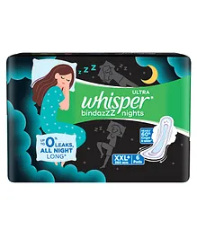 Whisper Bindazzz Nights Sanitary Pads XXL+ - 6 Pieces