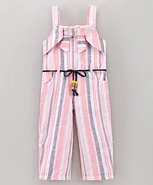Orrigany Sleeveless Striped Jumpsuit - Pink