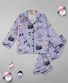 Pyjama Party Cozy Winter Kids Cotton Pyjama Set - Lilac