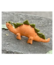 Pintucloos Stegosaurus Dinosour Soft Toy Orange - Height 5.5 cm