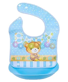 DOMENICO Waterproof Bib with Detachable Food Catcher (Colour & Prints May Vary)