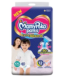 MamyPoko Pants Extra Absorb Diaper for Extra Absorption XXLarge - 40 Pieces