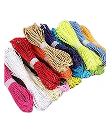 Asian Hobby Crafts DIY Paper Rope Threads Pack of 12 - Multicolor