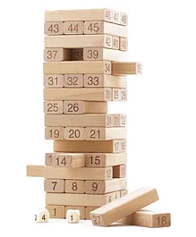 Voolex Wooden Numbered Zenga Game - 54 Pieces