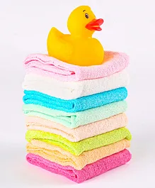 Ben Benny Solid Colour Wash Cloths Set Pack of 9 - Multicolour