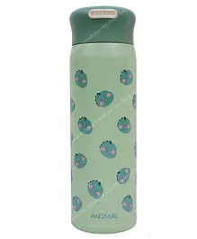 Toyshine Funny Animal Insulated Stainless Steel SUS304 Water Bottle Green - 420 ml