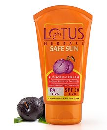 Lotus Herbals Safe Sun Sunscreen Cream PA++ SPF 30 - 50 g