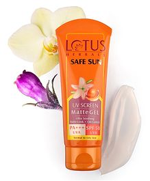 Lotus Herbals Safe Sun UV Screen Matte Gel PA+++ SPF 50 - 30 g