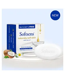 Softsens Naturally Soft Skin Cream Bar Soaps Pack of 3 - 100 gm Each