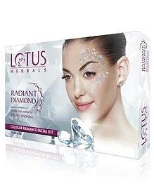 Lotus Herbals Radiant Diamond Facial Kit Pack Of 4 - 10 gm 7 gm