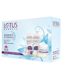 Lotus Herbals Radiant Platinum Cellular Anti Ageing Facial Kit 5 in 1 - 170 gm