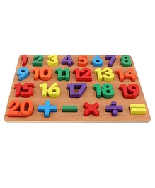 Lattice Wooden Counting Numbers Board Puzzle Multicolour - 25 Pieces