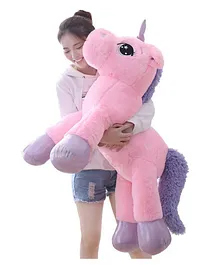 Lattice Unicorn Stuffed Plush Toy Pink - Length 100 cm