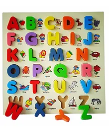Voolex Wooden Capital Alphabet Board Puzzle Multicolor - 26 Pieces