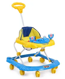 Little Steps Baby Adjustable Walker - Blue And Yellow