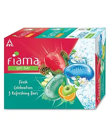 Fiama Gel Bathing Bar Fresh Celebration Pack of 3 - 125 gm Each