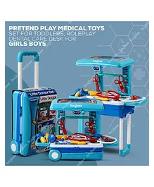 Baybee 3 In 1 Trolley Doctor Accessories Playset 12 Pieces - Multicolour
