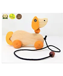 A&A Kreative Box Wooden Pull Along Tomy Dog ( Available in Assorted Colors )