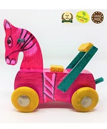 A&A Kreative Box Wooden Push Along Horse (Available in Assorted Colors)