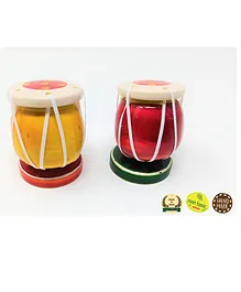 A&A Kreative Box Wooden Tabla Set Pencil Stand Pack of 2 (Color May Vary)