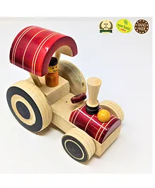 A&A Kreative Box Wooden Push Along Tractor (Colour Ma)y Vary