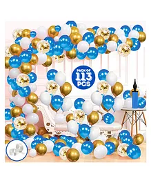 Zyozi Latex Birthday Balloons Decor with Pump Multicolour - Pack of 113