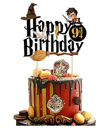 Zyozi 1 PCS Harry Potter Happy Birthday Cake Topper for Harry Potter Theme