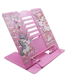Asera Unicorn Metal Adjustable Portable Book Holder - Pink